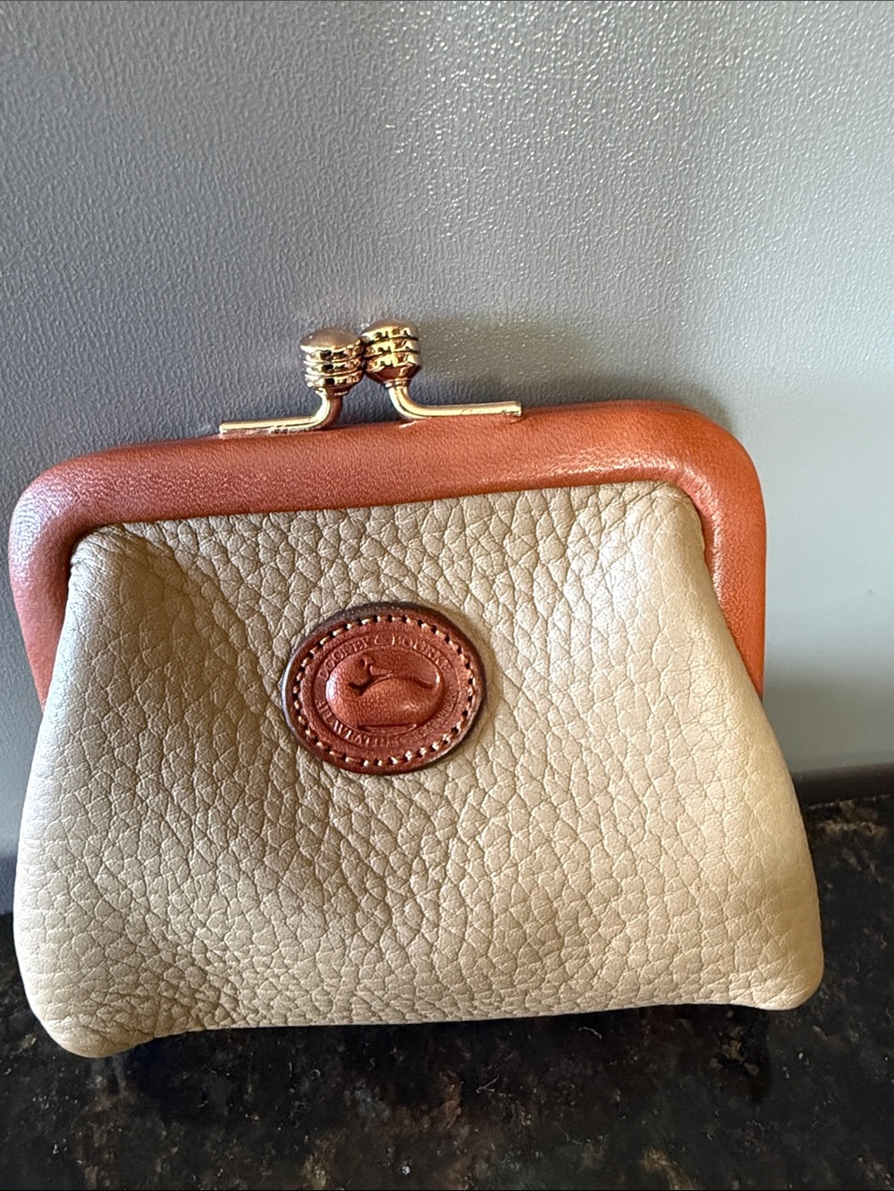 Dooney & Bourke Kiss-Lock Coin Purse EUC